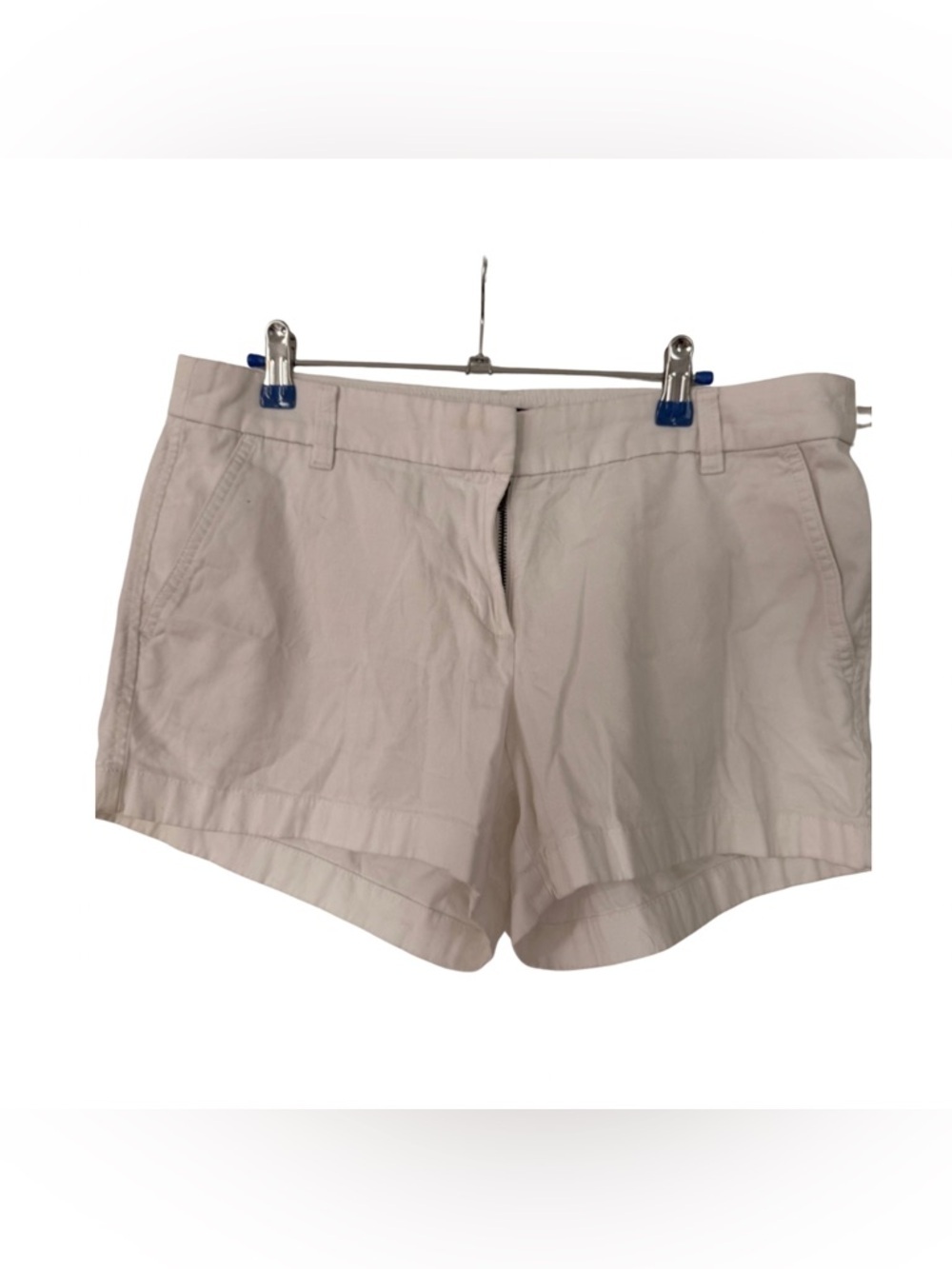 J.Crew White Chino Shorts | Size 10 | Classic Mid-Rise